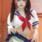【写真特集 14枚】中村栞菜、ミニ丈セーラー服から白水着を挑発的に見せつけ！＜SUMMERLAND IDOL CARNIVAL＞
