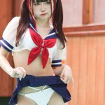 【写真特集 14枚】中村栞菜、ミニ丈セーラー服から白水着を挑発的に見せつけ！＜SUMMERLAND IDOL CARNIVAL＞