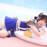 【写真特集 8枚】煌めき☆アンフォレント・白瀬乃愛、プールサイドで輝く青チャイナ水着で釘付け！