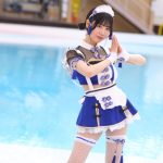 【写真特集 8枚】煌めき☆アンフォレント・白瀬乃愛、プールサイドで輝く青チャイナ水着で釘付け！