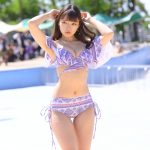 【写真特集 10枚】it's sunny・鈴川侑奈、イメージカラーの紫ビキニで視線釘付け！＜近代麻雀水着祭2022＞