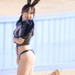 【写真特集 16枚】にゅ〜わ・本間のゆり、下乳こぼれる黒うさぎコスチュームでギリギリ攻め！＜近代麻雀水着祭2022＞