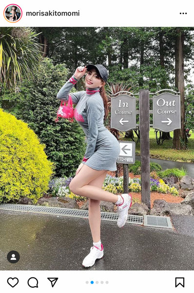 森咲智美がミニスカゴルフウェアでパンチラ疑惑！？「ズームしました」「一緒にラウンドしてぇ～」「似合ってます」とファン歓喜！