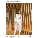 河北麻友子、美しすぎるへそ出しルック公開！ハイセンスなオールホワイトコーデ