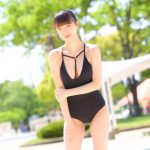 【写真特集 7枚】波妃美咲、背中開きの黒水着で魅せる美プロポーション＜近代麻雀水着祭2022＞