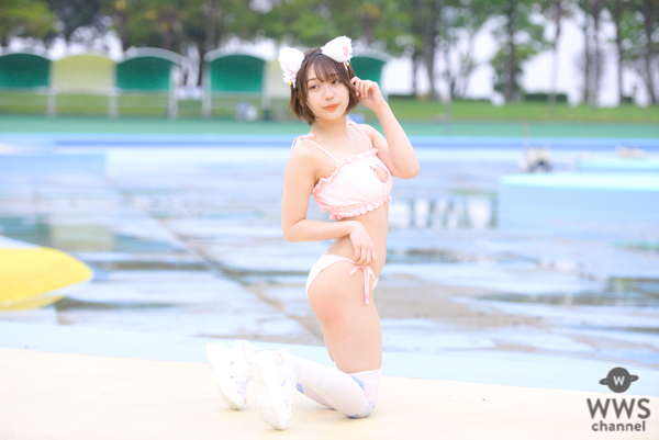 【写真 6枚】看護学生・ゆらの、猫耳付きのガーリー×セクシーな水着姿で視線釘付け！＜近代麻雀水着祭2022＞