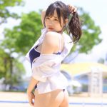 【写真特集 10枚】にゅ〜わ・本間のゆり、スク水風水着で美尻披露！＜近代麻雀水着祭2022＞
