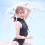 【写真特集 15枚】ハニースパイスRe.・平野ほのか、黒い競泳水着で際立つ透明肌で視線釘付け！＜近代麻雀水着祭2022＞