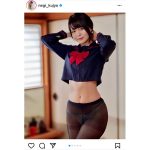 九条ねぎ、ストッキングから透けた下着がセクシーすぎる！