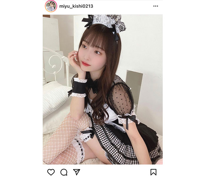 #ババババンビ・岸みゆのセクカワなメイド服ショットに「雇いたい」の声続出！