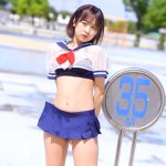 【写真 5枚】MELT・兎ゐまりん、セーラー服風コスチュームで透けビキニ披露！＜近代麻雀水着祭2022＞