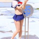 【写真 5枚】MELT・兎ゐまりん、セーラー服風コスチュームで透けビキニ披露！＜近代麻雀水着祭2022＞