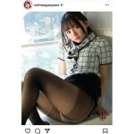西永彩奈がOL制服で誘惑！タイツ越しに下着見せつけ