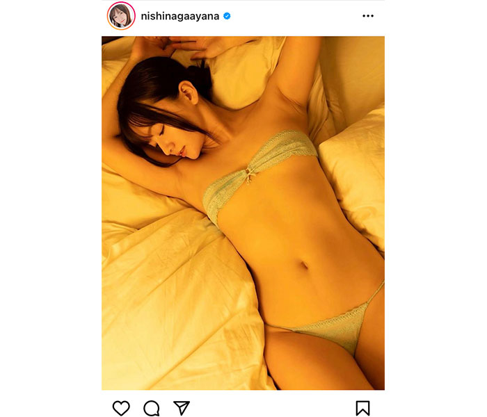 西永彩奈、極小布地で美ボディあらわな眠り姫ショットに反響ぞくぞく！