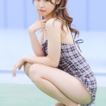 【写真 5枚】カラフルスクリーム・れん、『カワセク』なワンピース水着で視線釘付け！＜近代麻雀水着祭2022＞