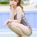【写真 5枚】カラフルスクリーム・れん、『カワセク』なワンピース水着で視線釘付け！＜近代麻雀水着祭2022＞