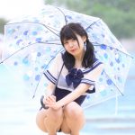【写真特集 14枚】Teamくれれっ娘！・守道小粋、透けセーラー×スクール水着のフェチ姿に熱視線！＜近代麻雀水着祭2022＞