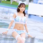 【写真特集 8枚】JAPANARIZM・古湊まり、キュートな青色猫耳ビキニで美くびれボディ大胆披露！＜近代麻雀水着祭2022＞