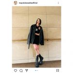 河北麻友子、辛口タイトなノースリーブワンピで大胆な肌見せショットを披露！