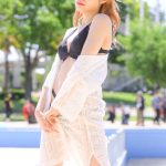 【写真特集 7枚】ルカイチバン、金髪×透明ボディで視線釘付け！＜近代麻雀水着祭2022＞