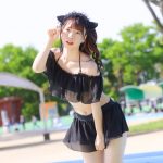 【写真特集 8枚】イロハサクラ・咲良木愛波、セクシーな黒猫に扮してくびれボディ全開！＜近代麻雀水着祭2022＞