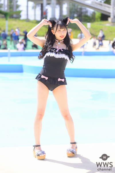 【写真特集 11枚】Sekaisen・朝日りか、透明肌がまぶしい黒猫水着に視線釘付け！＜近代麻雀水着祭2022＞