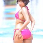 レースクイーン・藤井マリー、ビキニ姿で魅せるくびれボディに釘付け！＜よみうりランドプール撮影会＞