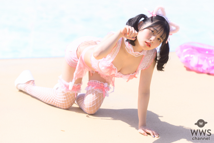 【写真特集 9枚】三田のえ、可愛すぎる猫水着姿で見せるセクシーな表情にドキドキ＜近代麻雀水着祭2022＞