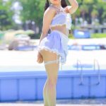 【写真特集 17枚】赤ちょこ・東條明日華、ガーリーなメイド風コスチュームで美尻披露！＜近代麻雀水着祭2022＞