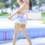 【写真特集 17枚】赤ちょこ・東條明日華、ガーリーなメイド風コスチュームで美尻披露！＜近代麻雀水着祭2022＞