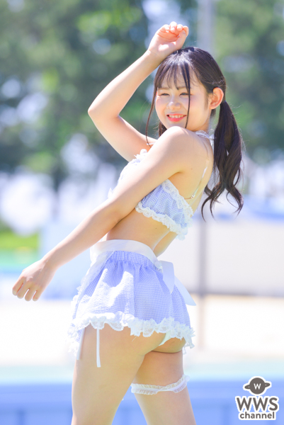 【写真特集 17枚】赤ちょこ・東條明日華、ガーリーなメイド風コスチュームで美尻披露！＜近代麻雀水着祭2022＞