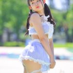 【写真特集 17枚】赤ちょこ・東條明日華、ガーリーなメイド風コスチュームで美尻披露！＜近代麻雀水着祭2022＞