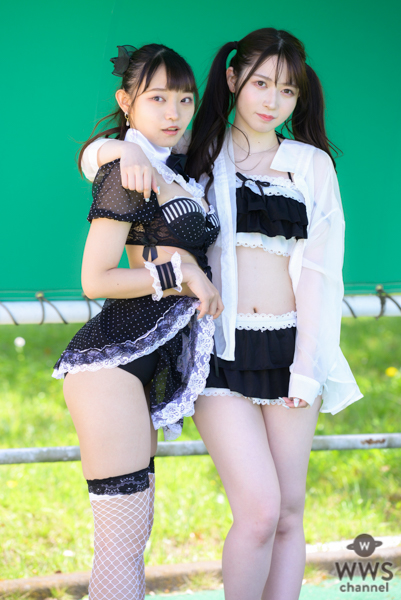 【写真特集 14枚】it's sunny・鈴川侑奈＆松尾美侑がメイドビキニ衣装でコラボ！＜近代麻雀水着祭2022＞