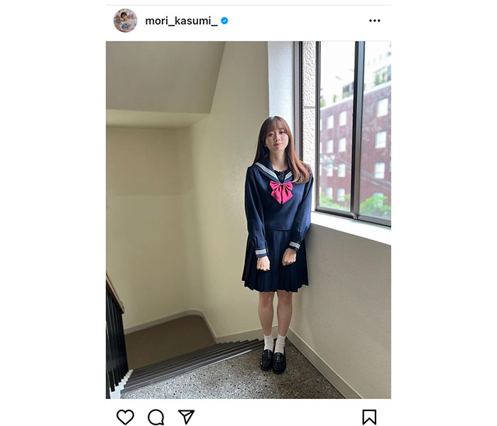 森香澄アナウンサーのセーラー服姿に「衝撃的な可愛さ」「現役でイケます！」と歓喜の声