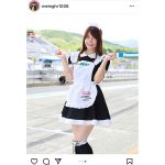レースクイーン・永原芽衣、メイドコスチュームで「スーパー耐久第2戦」に参戦