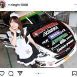 レースクイーン・永原芽衣、メイドコスチュームで「スーパー耐久第2戦」に参戦