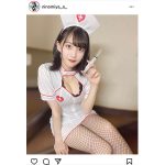 ネモフィラ新世界・二宮あー「どこに刺す？」、刺さるセクシーナースコスで悩殺！