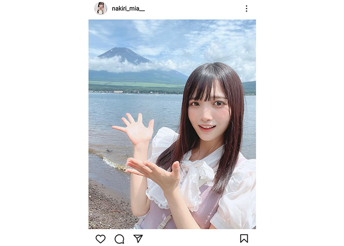 可憐なアイボリー・名切みあ、つやつや美肌が際立つ富士山ショットにファン歓喜！