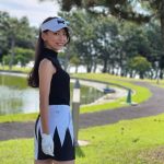【写真特集】本間たまえ、クールな白黒ミニスカコーデでベストオブミス・チャリティーゴルフに参戦！ 「今年はハーフマラソンに挑戦してみたい」