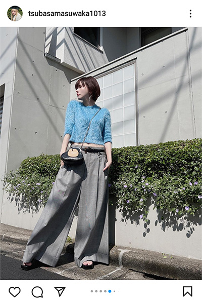 益若つばさ、お腹が見える私服ショット公開で「女神」「可愛いを毎回更新してくる」の声！