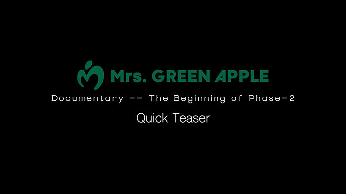 Mrs. GREEN APPLE、ミニアルバム『Unity』収録 ドキュメンタリー特典映像のクイックティザーを公開
