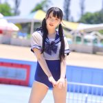 【写真特集 7枚】橋本れな（RUN WiTH YOU）、セーラー服×スクール水着のフェチコスで釘付け！＜近代麻雀水着祭2022＞