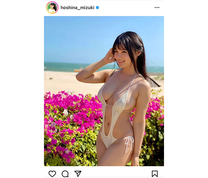 星名美津紀、刺激的な肌見せビキニで完璧ボディお届け！