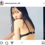 HKT48・田中美久、黒ロング＆白ボブで魅せる美ボディで悩殺！
