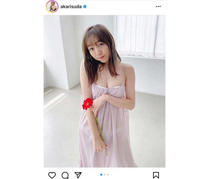 SKE48・須田亜香里「見えた？」、シースルーのワンピースから透けビキニ披露！「セクシーなのに可愛くてずるい」の声も