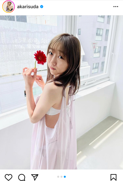SKE48・須田亜香里「見えた？」、シースルーのワンピースから透けビキニ披露！「セクシーなのに可愛くてずるい」の声も