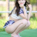【写真特集 10枚】桜井もも（にゅ〜わ）、シースルー制服で魅せるスカートめくりで悩殺！＜近代麻雀水着祭2022＞