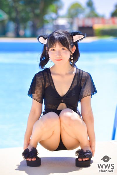 【写真特集 12枚】雪村花鈴、猫耳レオタード水着であざと可愛さ全開！＜近代麻雀水着祭2022＞