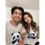 中田圭祐、川島海荷とのお揃いのパンダ柄パジャマを着た仲良し2ショットを公開