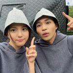 川島海荷、中田圭祐とのおそろいサウナハットでてるてる坊主な2ショットを公開
